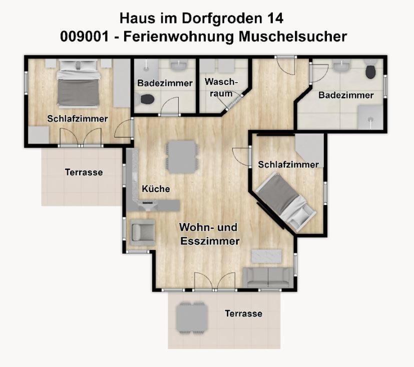 Haus Im Dorfgroden 14 Ferienwohnung Muschelsucher Wangerooge Exterior photo